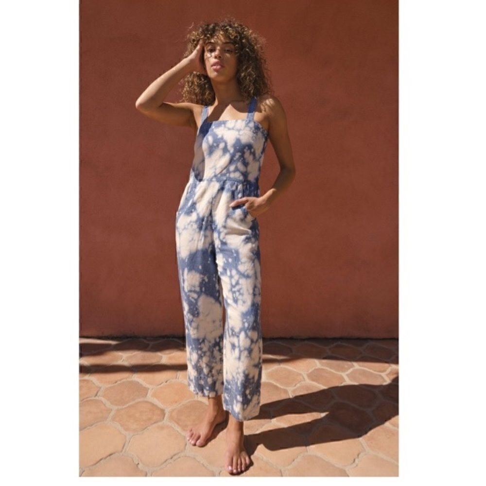 Free People AMO Denim
DOT JUMPSUIT SKY TIE DYE